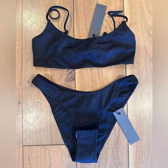 TRIANGL MICA CHEEKY EBONY BLACK NO BAG NEW WITH TAGS - Picture 2 of 8